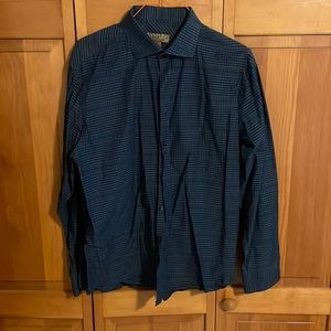 Blue by Pronto Uomo Men’s Dress Shirt - Blue Check Pattern